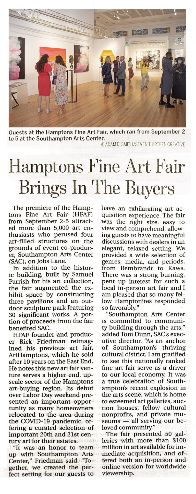 Hamptons Fine Art Fair Brings in the Buyers Hamptons Fine Art Fair