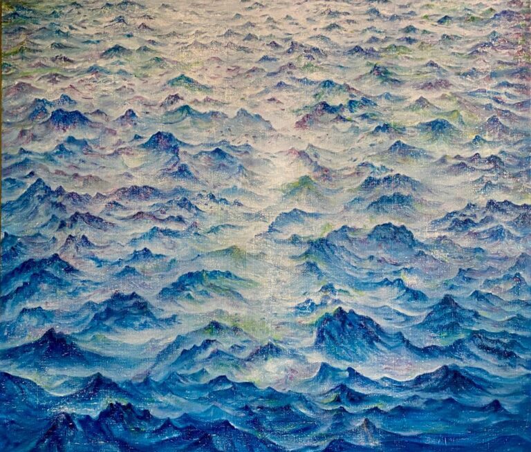 Meng Huang, "Waterscape 2023-01", 2023, Oil on Canvas, 155 x 180cm, courtesy Kang Contemporary