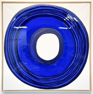 Ted Collier, "Lapis Lazuli Ensō", Acrylic and resin on canvas, 2023