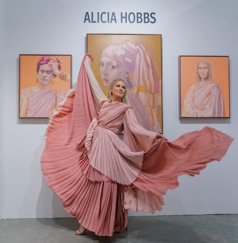 Alicia exhibiting at Art Basel Miami