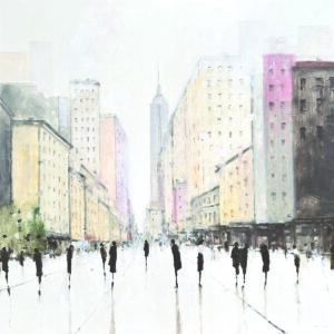"Crosswalk" by Geoffrey Johnson 50x50, oil on canvas