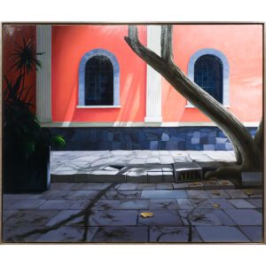 Coyoacán, Mexico City (Peter Lyons; 2023; oil on canvas; 50 x 60 in.)