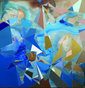 Capri Crystal Ball, 2023, Acrylic on wood panel, 60 × 60 in