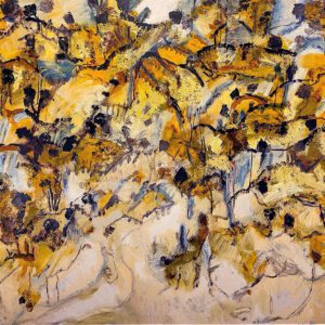 Life Along the Ridge, 1993. Acrylic and oil on canvas 144"W x 78"H