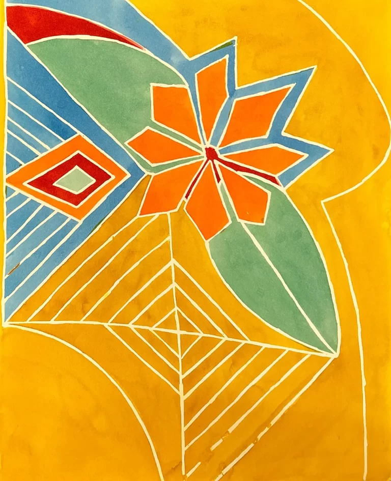 Vera Paints a Geometric Bloom