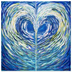 “Two Waves” | Acrylic on Canvas | Diptych 36”x72” Each | $24,000