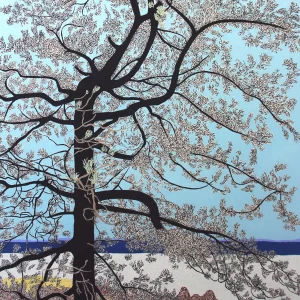 Bethan Harris, Between Lands, 2026, pastel, 45 x 41 in