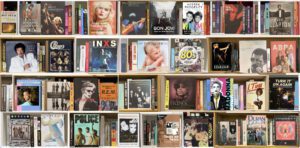 Max Steven Grossman, Rock 80s, 2026, Photo Compilation with Lucite Facemount, 48 x 100 in