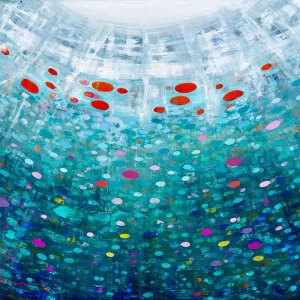 Jane Johnson, Luminescence, acrylic paint, 48 x 60 in