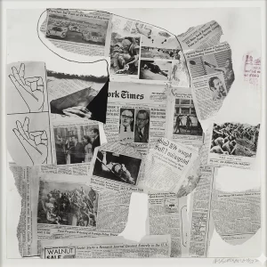 Robert Rauschenberg, Features XX, 1970, Screenprint, 40.1 x 40.1 in