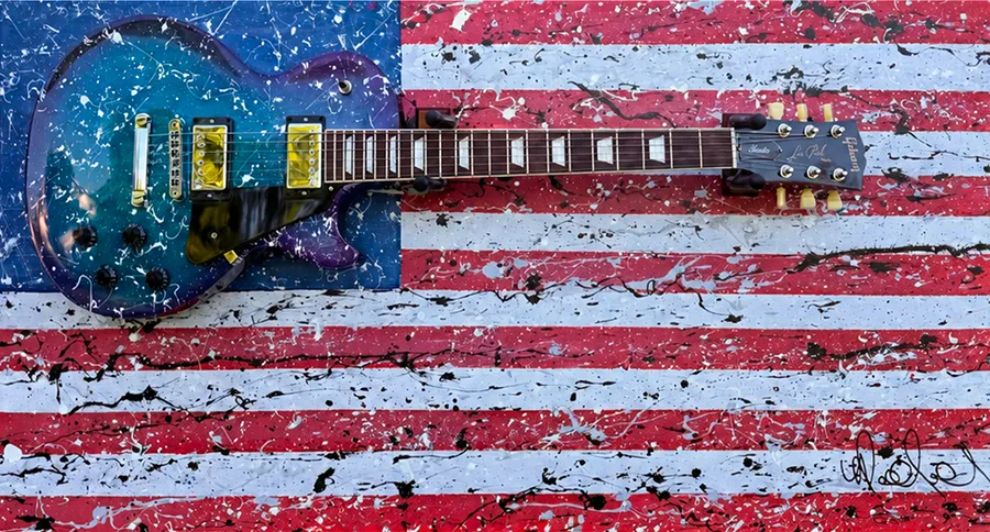 2026 Limited Edition Salute 250 American Flag w Gibson Les Paul