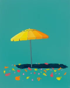 Adam Umbach, Sunkiss (Dark Green), 2024,  Oil and acrylic on canvas, 20 x 16 in
